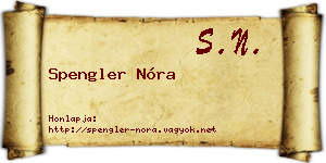 Spengler Nóra névjegykártya